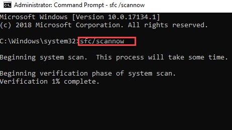 sfc scannow cmd command