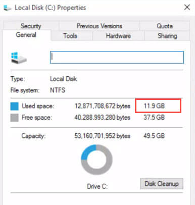check drive space