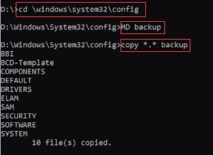cmd command backup items