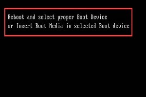reboot and select proper boot device error windows 10