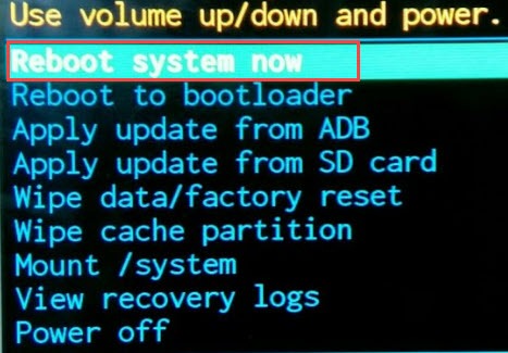 reboot system android recovery mode
