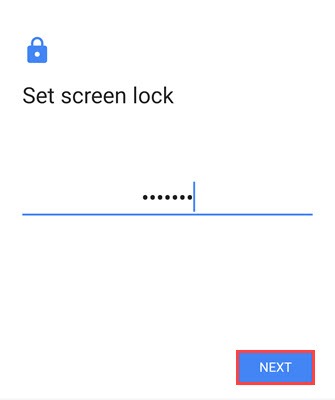 set android screen lock