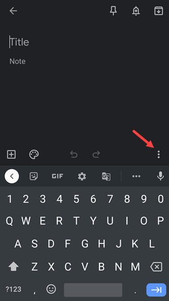 three dots option on google keyboard