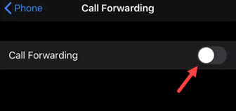 toggle off iphone call forwarding