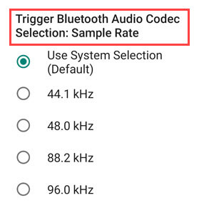 bluetooth audio codec sample rate