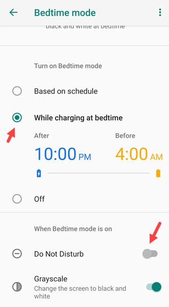 digital wellbeing bedtime mode timer