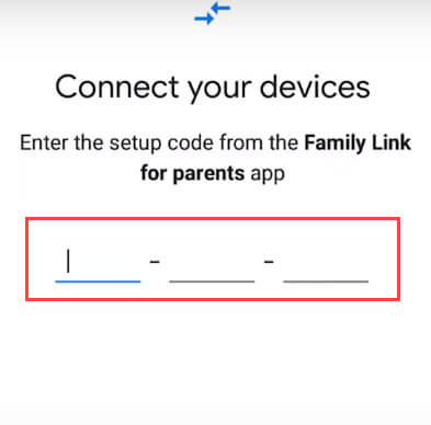 parental control setup code for child phone