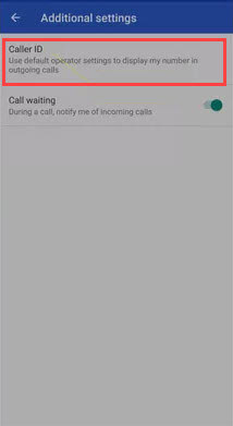 caller id settings on android