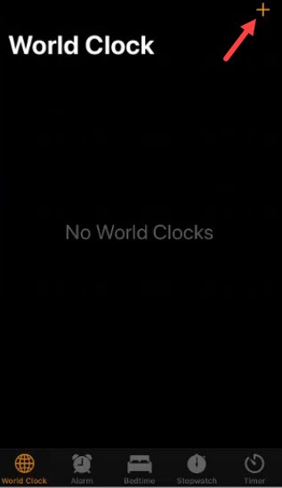 add world clock on iphone