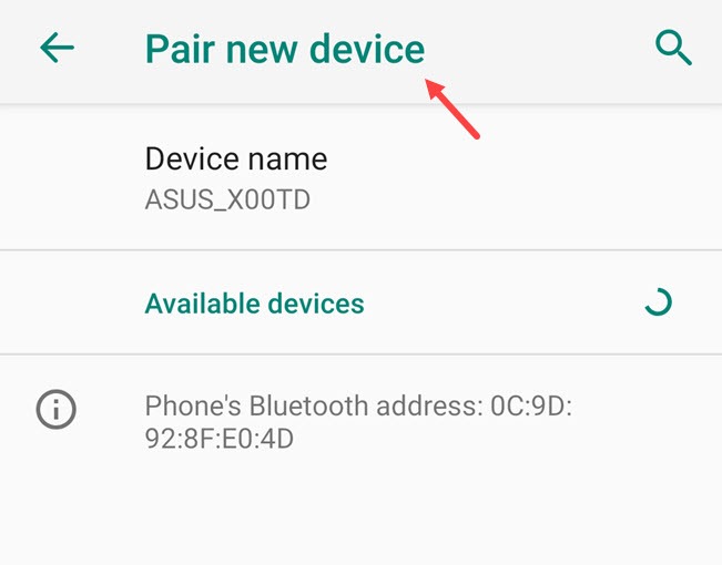 bluetooth pair a new device 1