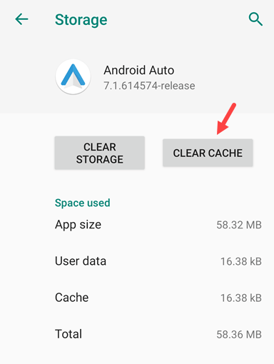 clear cache android auto app