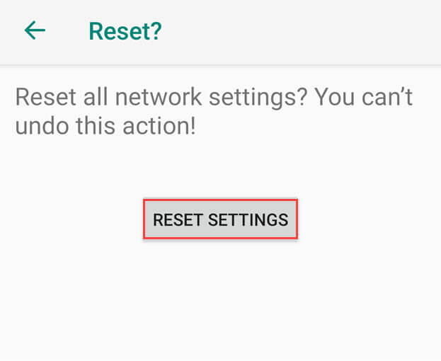 reset settings