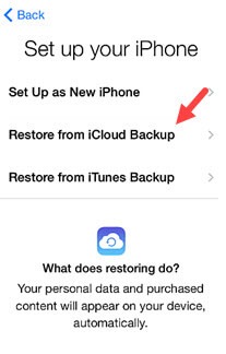 restore iphone backup from icloud or itunes