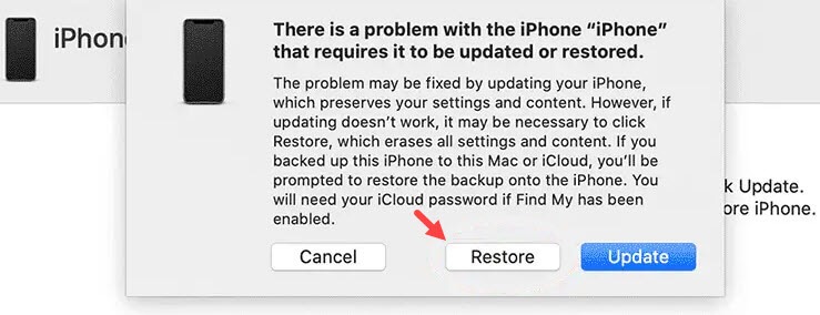 restore iphone using itunes with computer