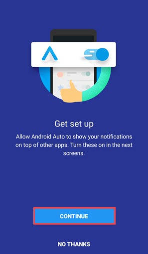 set up android auto app