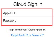 sign in icloud with apple id