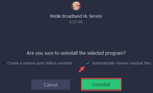 automatically removes residual in iobit uninstaller