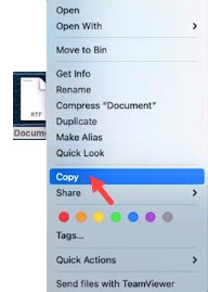 copy document on mac