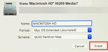 erasing physical drive in mac