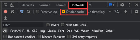 disable cache in chrome on mac