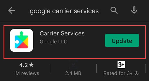 google carrier services app