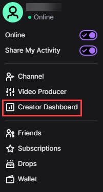 twitch creator dashboard