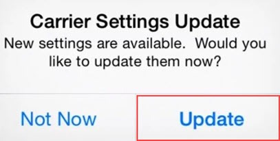 update iphone carrier settings